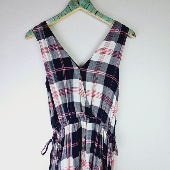 Isabella Sinclair Dickens Plaid Criss Cross Ruffle Hem Dress, Sz XS - Picture 4 of 10
